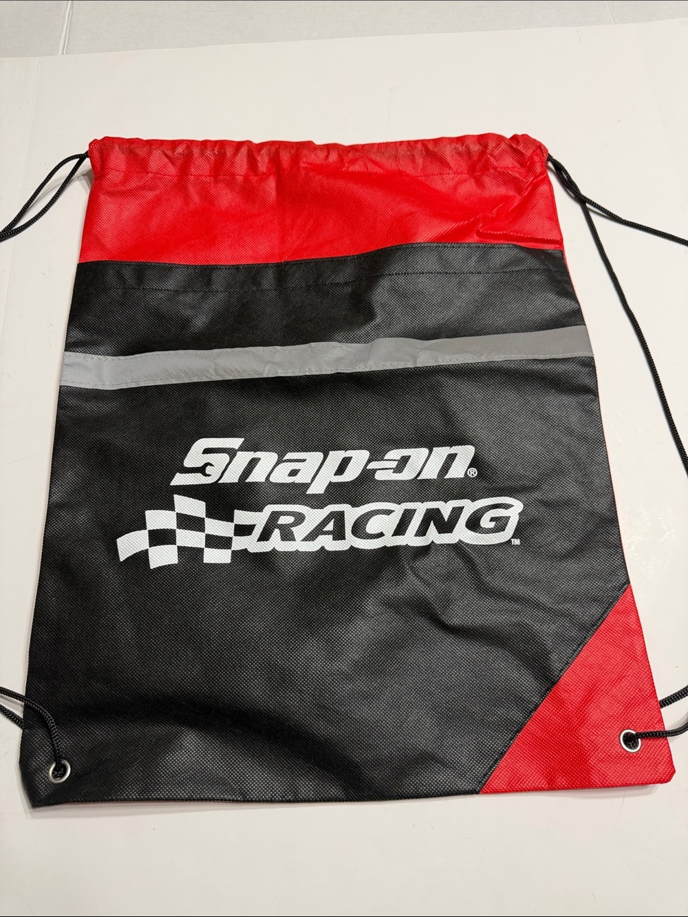 Snap-on Racing Drawstring Backpack - Black & Red - Picture 4 of 9